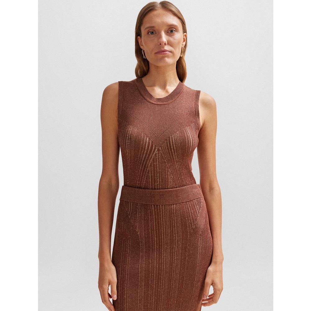 ✨NWOT. BOSS Sleeveless Top in Brown—NWOT